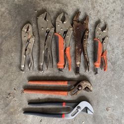  Various Adjustable and Locking Pliers