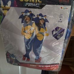 Sonic The Hedge Hog Costume (M) 7-8 Kids