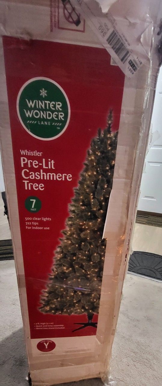 7ft WINTER WONDER LANE WHISTLER PRE-LIT CASHMERE TREE