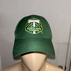   Set Of 2 Portland Timbers MLS Adidas Flat Brim Snapback Hat Cap Green Adult Unisex