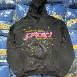 Sp5der P*NK Hoodie black