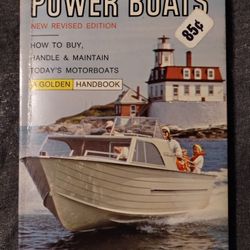 Vintage 1961 "The Golden Guide to Power Boats" book, color, 159 pages