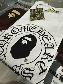 🔥Bathing Ape Bape X Chrome Hearts T-Shirt White🔥