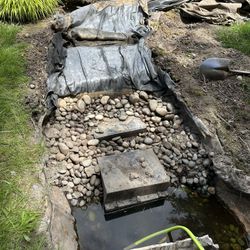 Free water feature materials rocks heavy duty weed barrier fabric  pound fountain fall rubber liner 