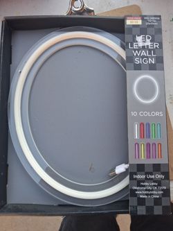 LED Letter Wall Sign – Letter O, 10x12in