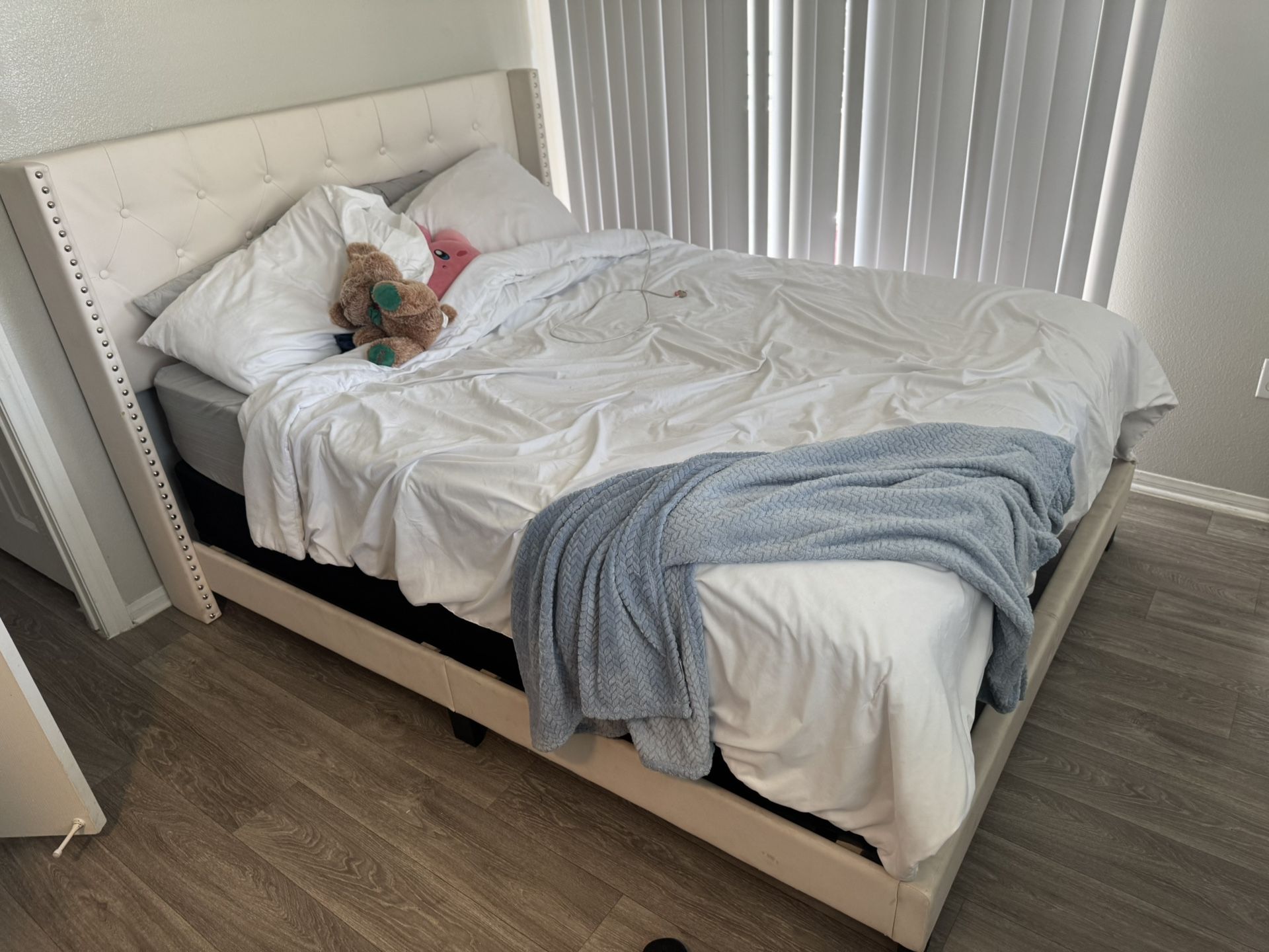 Cream White Bed Frame