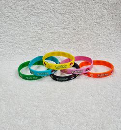 Pokémon Silicone Wristbands Set of 6 Brand New
