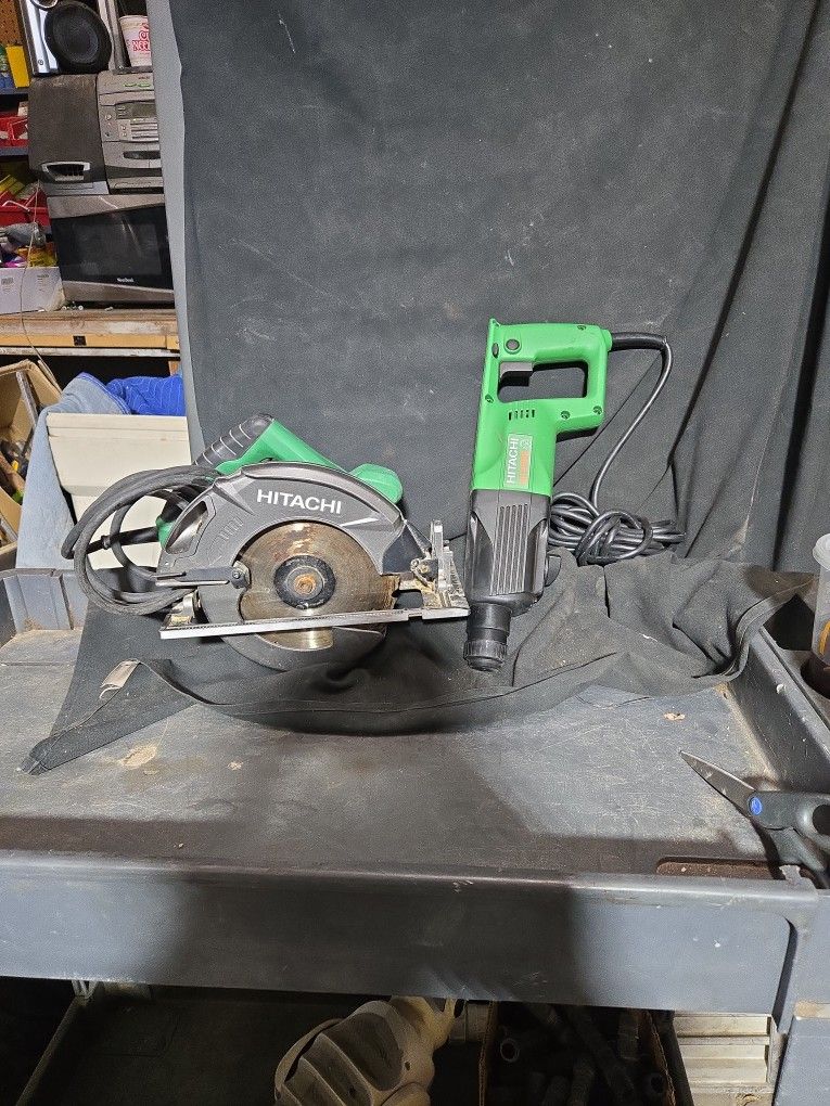 Hitachi Saw 110v/ Hammer Drill SDS