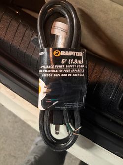 Brand New Raptor 6ft Appliance Power Cords (RAP33002) - 8 Available!