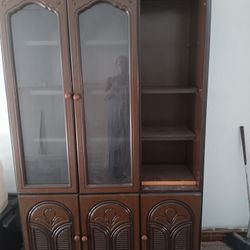 Dark Brown China Cabinet 