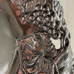 Hand Crafted Pewter Dish And Serving Spoons