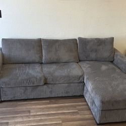 Brand New Grey Suede Sofa 