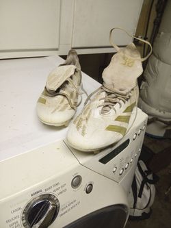 Adidas Football Cleats White and Gold