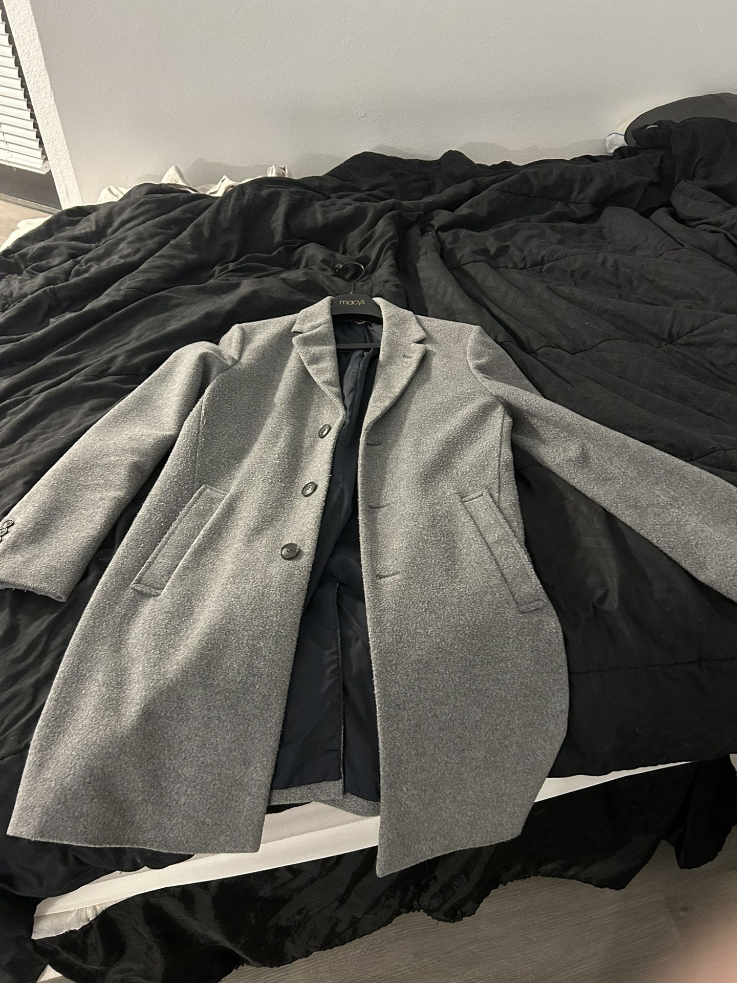 Tommy Hilfiger Addison Grey Overcoat 36S