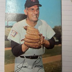Signed Original Jim Perry Baseball Card