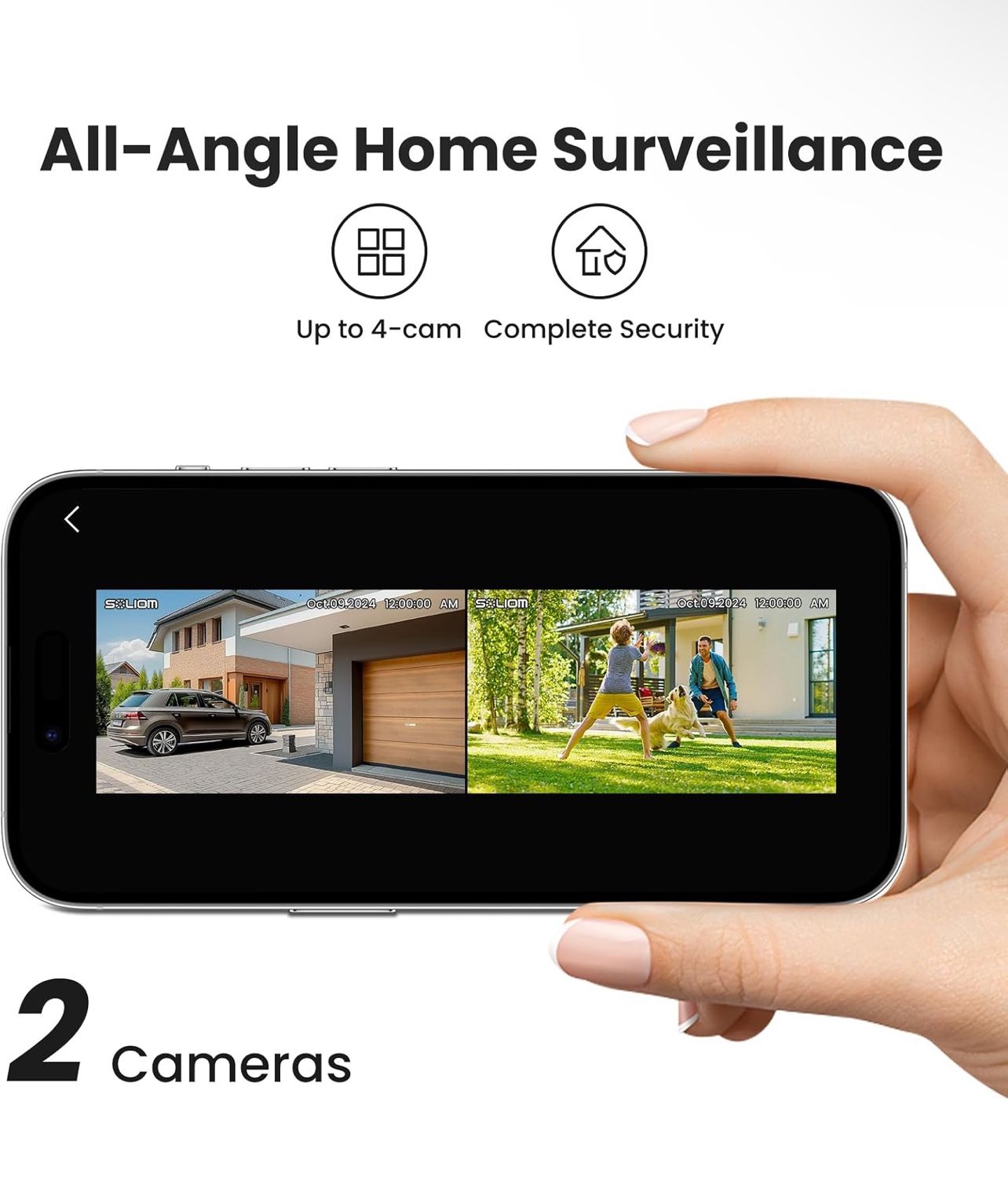 SOLIOM- True 5MP HD Security Cameras Wireless Outdoor, Solar