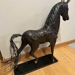 beautiful Large metal sculpture floor horse