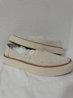 TOMS Canvas Slip-On Sneakers Cream Speckled