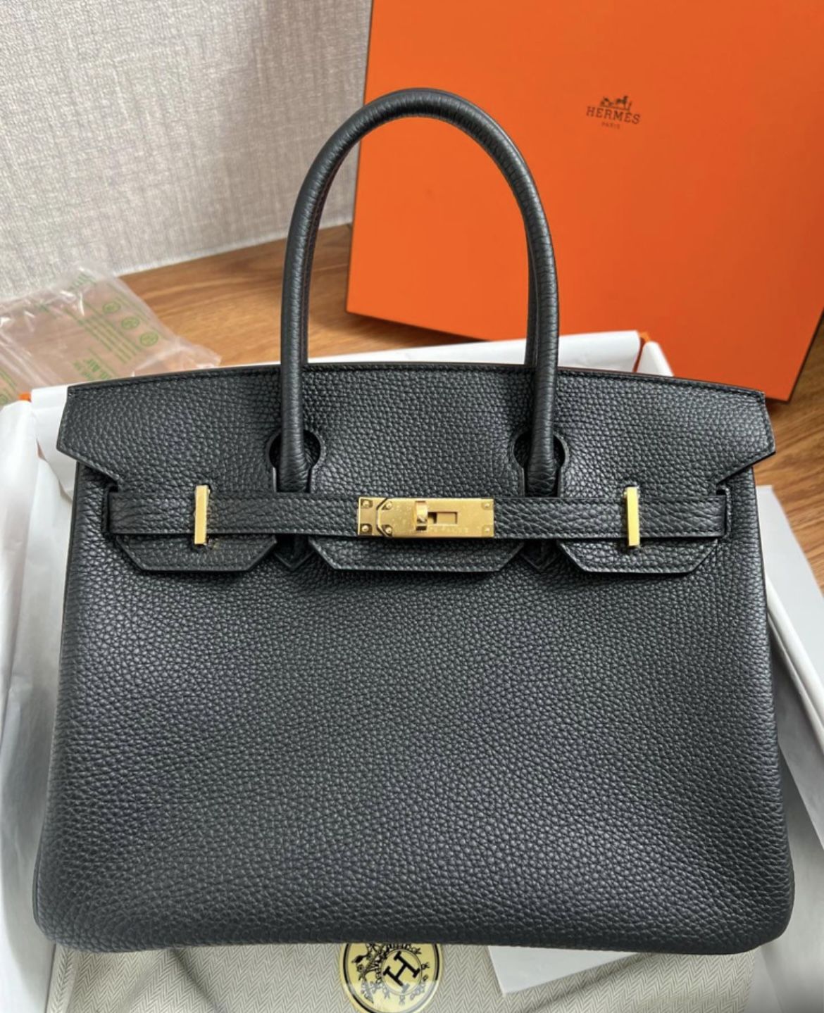 HERMES  Togo Birkin 30 Black