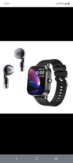 2-in-1 smartwatch with wireless earbuds.