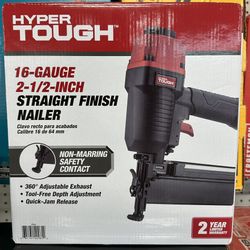 NEW! HYPER Tough 16-Gauge 2-1/2" Straight Finish Pneumatic Nailer HTFN64