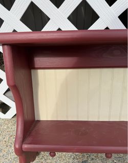 Amish mash shelf w/ peg hooks