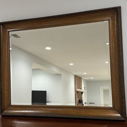 Large Wood Frame Mirror