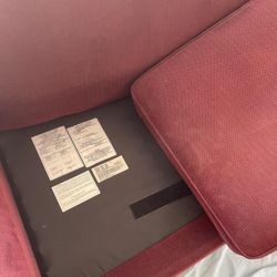 Sofa/Couch  Burgundy Fabric/Cloth (Ashly Furniture)