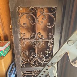 Antique Ornamental Iron Wood Divider 