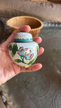 Small Cloisonné Ginger Jar with Lid
