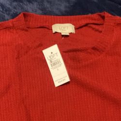 Loft red knit sweater 