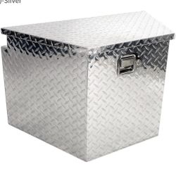 Heavy Duty Aluminum Trailer Tongue Tool Box for Pick Up Truck Bed RV ATV with Lock & Keys 29"(L) x 17"(W) x 18"(H)-Silver 