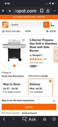 Gas grill 5 burner Nexgrill