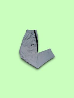 Nike Mens Gray Black Sports Track Pants Size L Drawstring Tapered Leg 800183-065