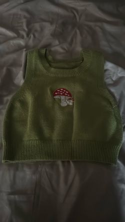 green mushroom vest