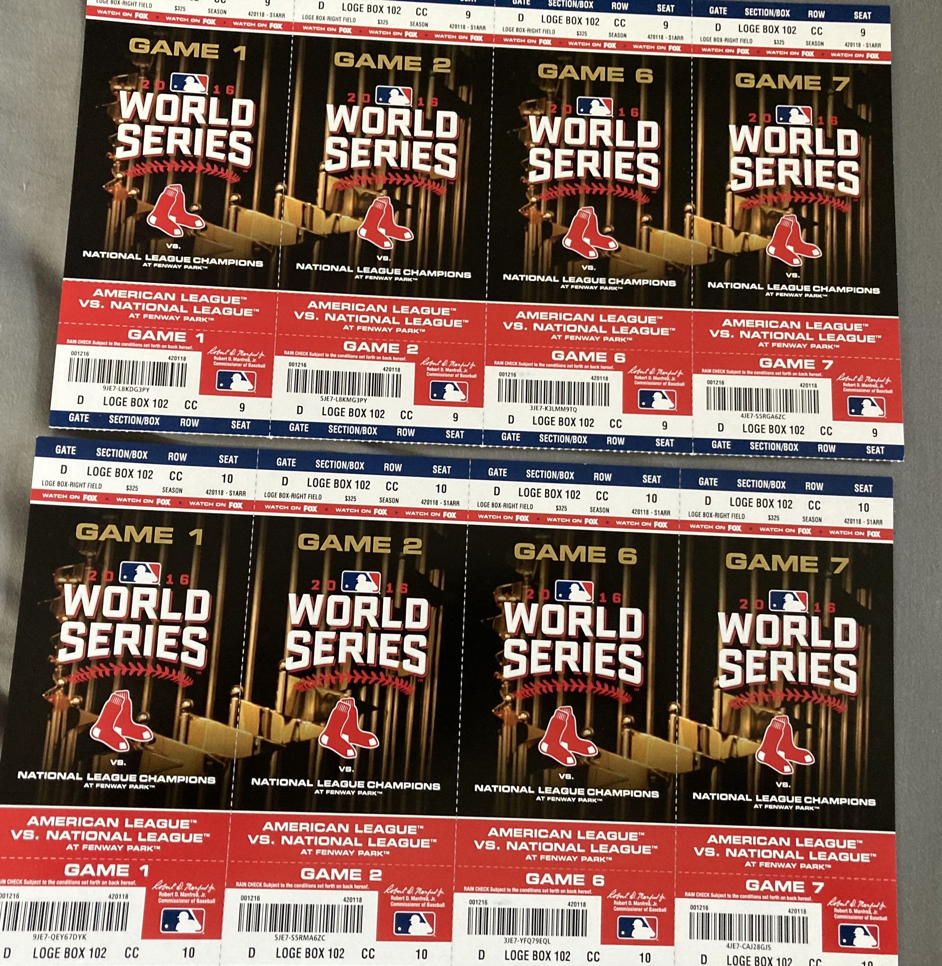 Boston Red Sox Old Unused Tickets… World Series. ALCS.