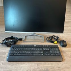 27” Monitor Bundle - Charger, HDMI,  Keyboard,Mouse