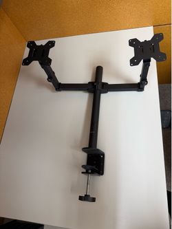 VIVO Dual Monitor Desk Mount | Black | Fully Adjustable VESA Mount