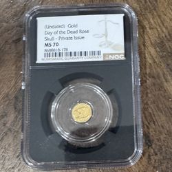 Dia De Los Muertos Gold Coin