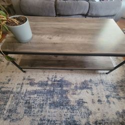 Industrial Angle Iron Coffee Table im Gray Wash - Like New