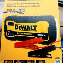 DeWALT LITHIUM JUMP STARTER / ARRANCADOR LITIO DE MOTOR& CON ENERG'IA USB)