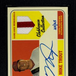 2018 Topps Heritage Mike Trout Game Used Patch Auto Autograph #20/25 SGC 9.5/10