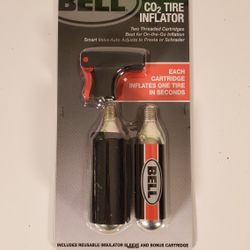 BELL CO2 Bicycle Tire Inflator w/2 cartridges Inflate tires in seconds