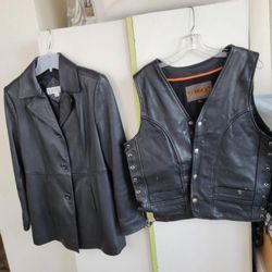 Leather Jacket also Bronco Jacket