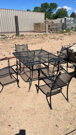 Rod iron table and chairs