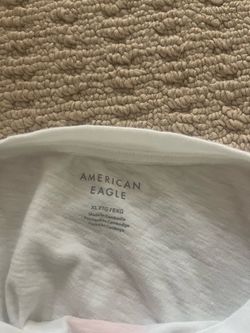American eagle, t shirt, white and green, XL
