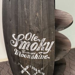 New Ole Smoky Tennessee Moonshine Wine Barrel Decorative Storage Table