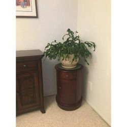 🛋️ Almost New Safavieh Swivel Nightstand – Hidden Storage – $160 OBO

