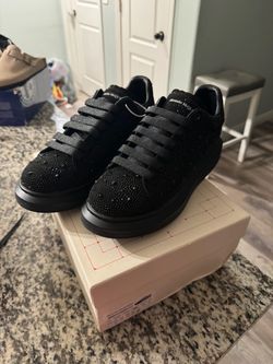 Alexander McQueen Rhinestone Oversized Sneakers – Black