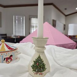 ​🎄 Vintage Ceramic Christmas Tree Candle Holder / Candle Stick